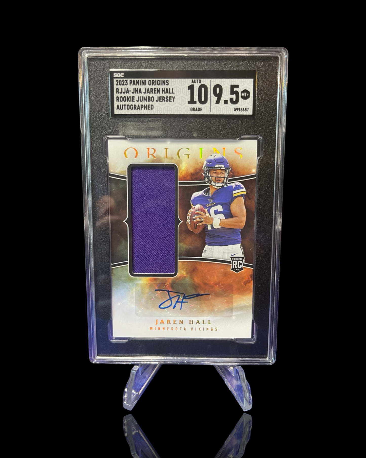 2023 Panini Origins #RJJA-JHA Jaren Hall RPA SGC Graded 10/9.5