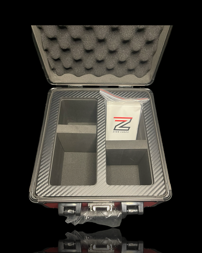 Zion Slab Case 2 Row - Red Carbon